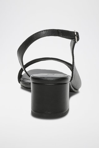 Sandalias de piel caprina de tacón Nonnie - Negro