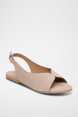 Sandalias de piel caprina nobuk Ica - Beige