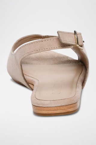 Sandalias de piel caprina nobuk Ica - Beige