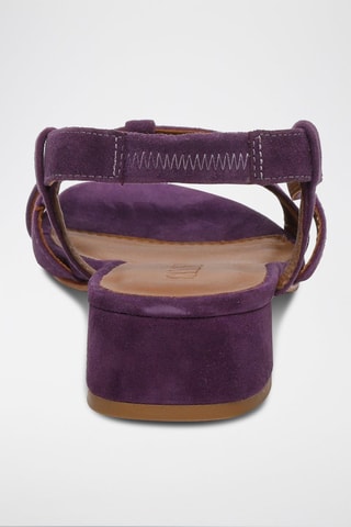 Sandalias de piel de tacón Nia - Violeta