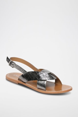 Sandalias de piel caprina Silvina - Plateado