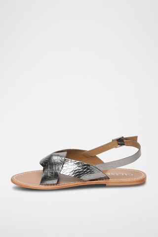 Sandalias de piel caprina Silvina - Plateado