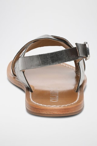 Sandalias de piel caprina Silvina - Plateado