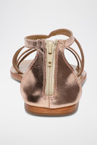 Sandalias de piel Covas - Rosa y dorado