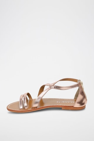 Sandalias de piel Covas - Rosa y dorado