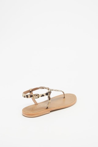 Sandalias de piel - Beige y marrón