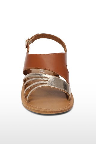 Sandalias irisadas de piel Ipiranga - Marrón y dorado