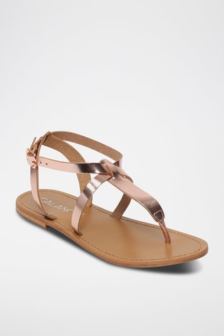 Sandalias de piel - Dorado