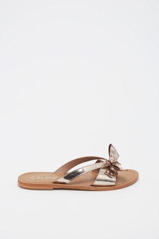 Sandalias de piel - Dorado