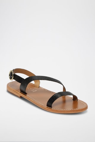 Sandalias de piel Fatomeh - Negro