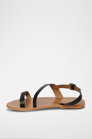 Sandalias de piel Fatomeh - Negro