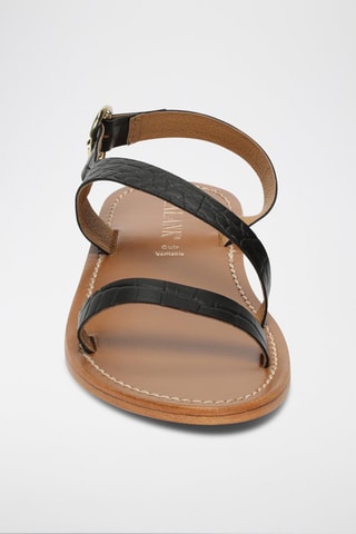 Sandalias de piel Fatomeh - Negro