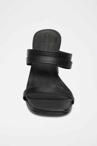 Sandalias de piel de tacón Natalie - Negro