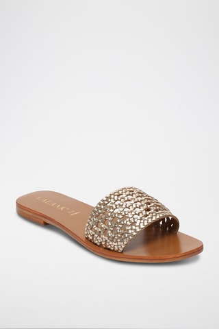 Sandalias de piel Fapri - Dorado