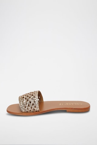 Sandalias de piel Fapri - Dorado
