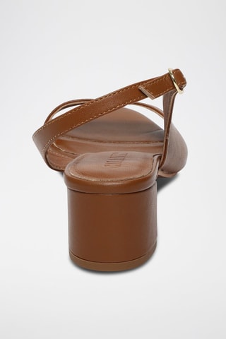 Sandalias de piel caprina de tacón Nonnie - Marrón