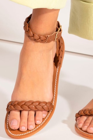 Sandalias de piel Lani - Marrón