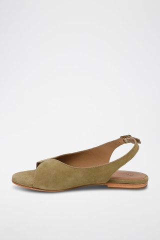 Sandalias de piel caprina nobuk Ica - Verde