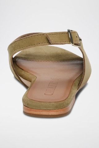 Sandalias de piel caprina nobuk Ica - Verde