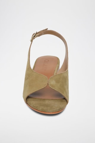 Sandalias de piel caprina nobuk Ica - Verde