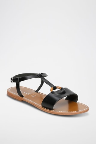 Sandalias de piel Leotie - Negro