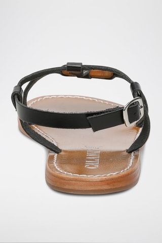 Sandalias de piel Leotie - Negro