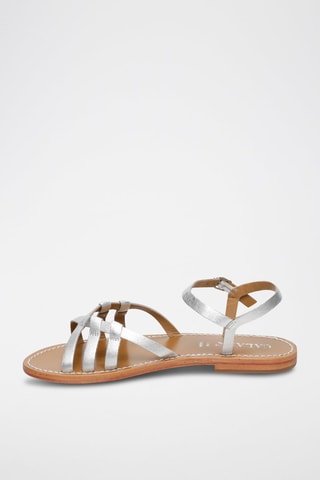 Sandalias de piel Natalia - Plateado