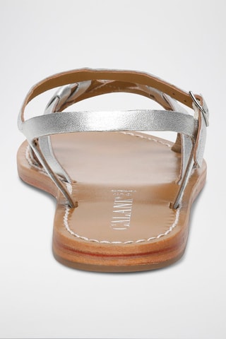Sandalias de piel Natalia - Plateado