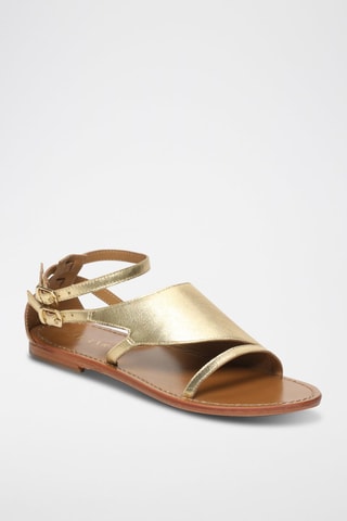 Sandalias de piel Botafogo - Negro y dorado