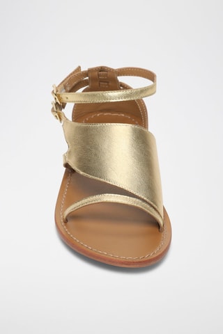 Sandalias de piel Botafogo - Negro y dorado