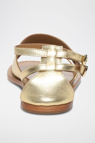 Sandalias de piel Botafogo - Negro y dorado