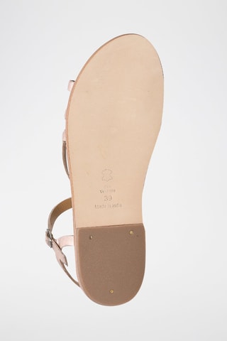 Sandalias de piel ovina napa Natalia - Rosa y dorado