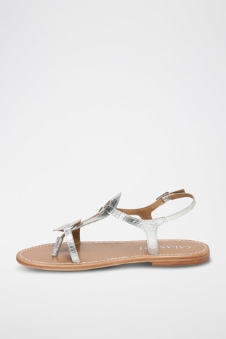 Sandalias de piel caprina Alquinta - Plateado