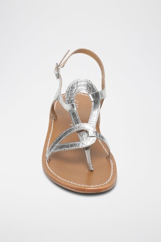 Sandalias de piel caprina Alquinta - Plateado