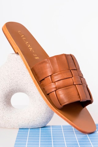 Sandalias de piel Leenna - Marrón
