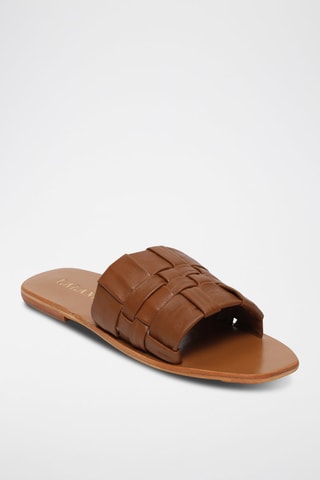 Sandalias de piel Leenna - Marrón