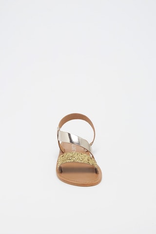Sandalias de piel Tijucar - Dorado y plateado