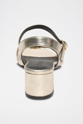 Sandalias de piel de tacón Meika - Dorado