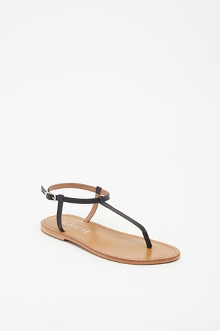 Sandalias de piel - Negro
