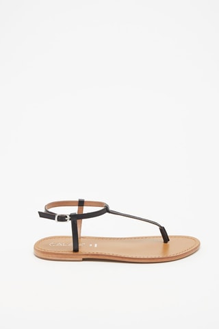 Sandalias de piel - Negro