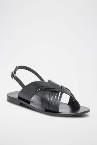 Sandalias de piel - Negro