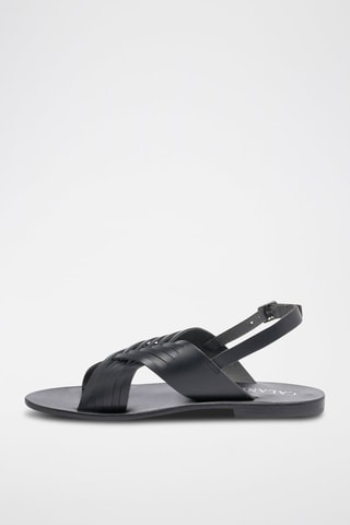 Sandalias de piel - Negro