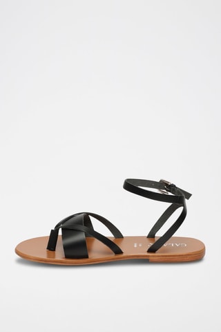 Sandalias de piel Neve - Negro