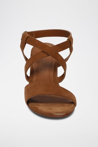 Sandalias de nobuk de tacón Nyssa - Marrón