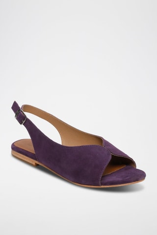 Sandalias de piel caprina nobuk Ica - Violeta