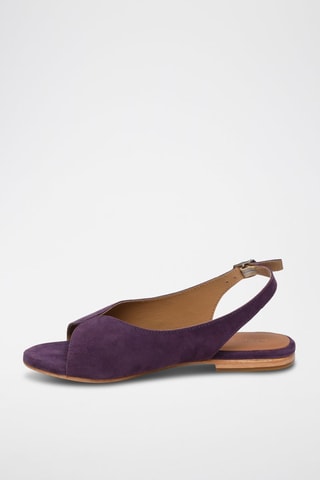 Sandalias de piel caprina nobuk Ica - Violeta