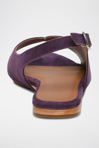 Sandalias de piel caprina nobuk Ica - Violeta