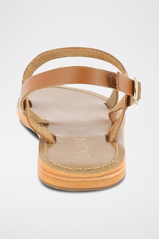 Sandalias de piel - Marrón y dorado