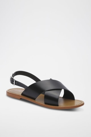 Sandalias de piel - Negro