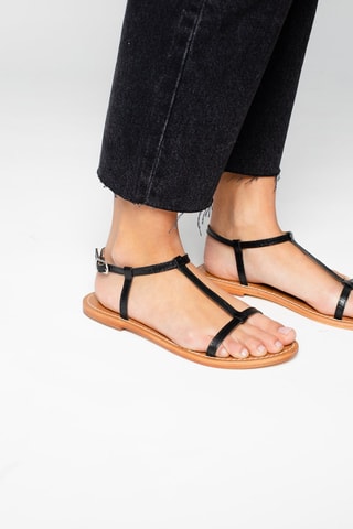 Sandalias de piel Praca - Negro